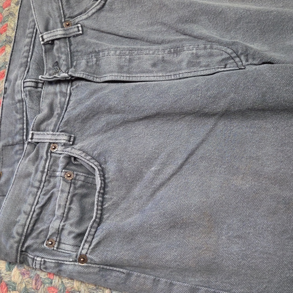 Men's Vintage 80s 501 Levi's Jeans 34x34 Gray Denim - Picture 5 of 9